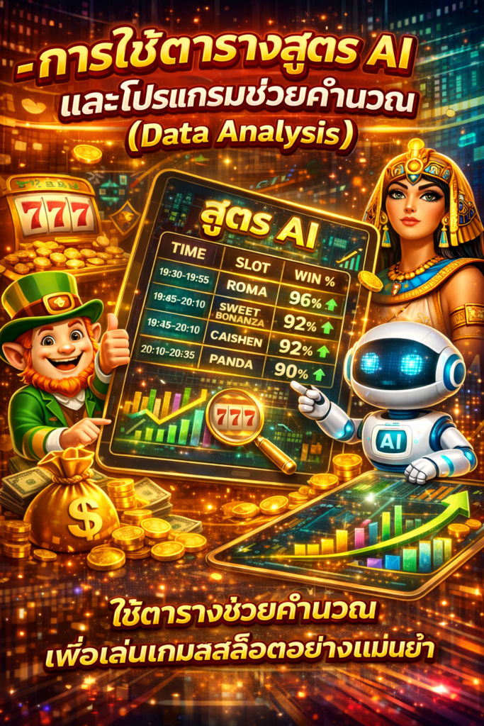 การใช้ตาราง สูตรสล็อต AI และโปรแกรมช่วยคำนวณ