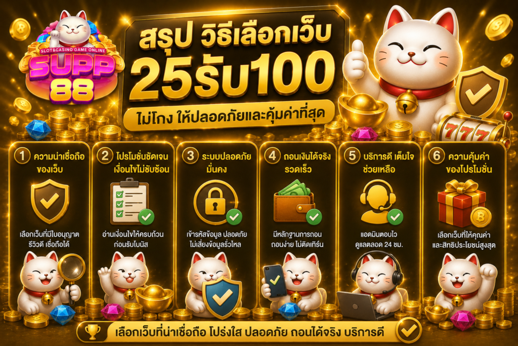 สรุปวิธีเลือกเว็บสล็อตที่ไม่โกง