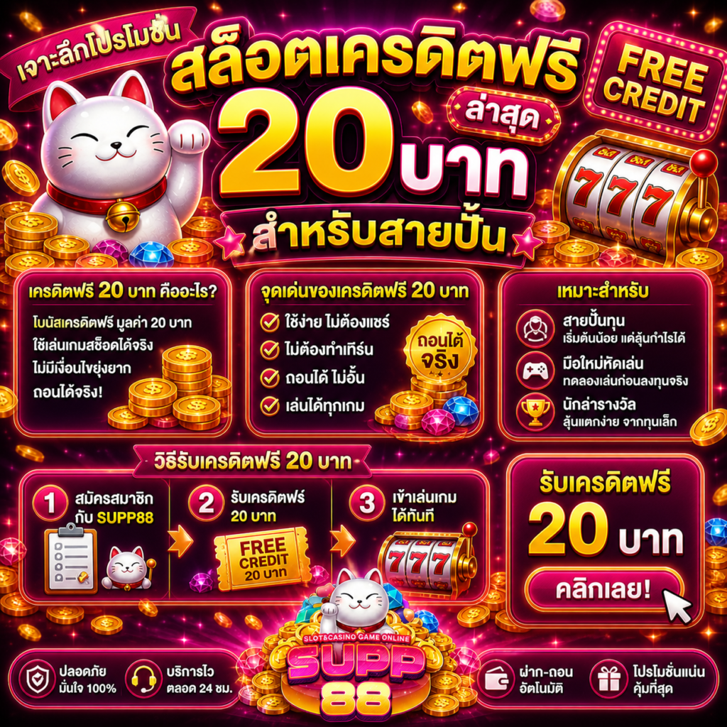 เจาะลึกโปรโมชั่น สล็อตเครดิตฟรี 20 บาทล่าสุด