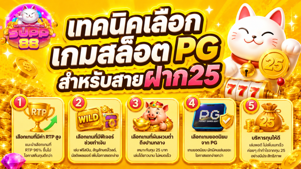 เทคนิคเลือกเกมสล็อต PG