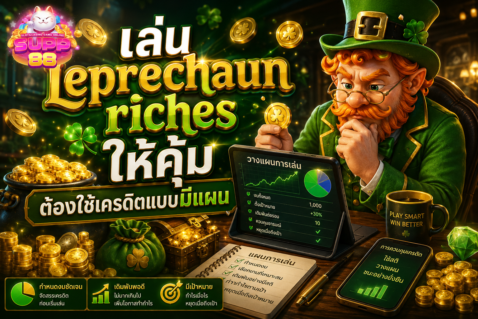 เล่น leprechaun riches ให้คุ้ม ต้องใช้เครดิตแบบมีแผน