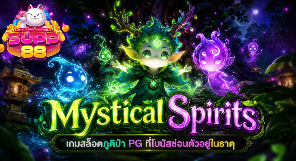 Mystical Spirits สล็อตภูติป่า PG Soft รีวิวเกมธาตุทั้งสาม