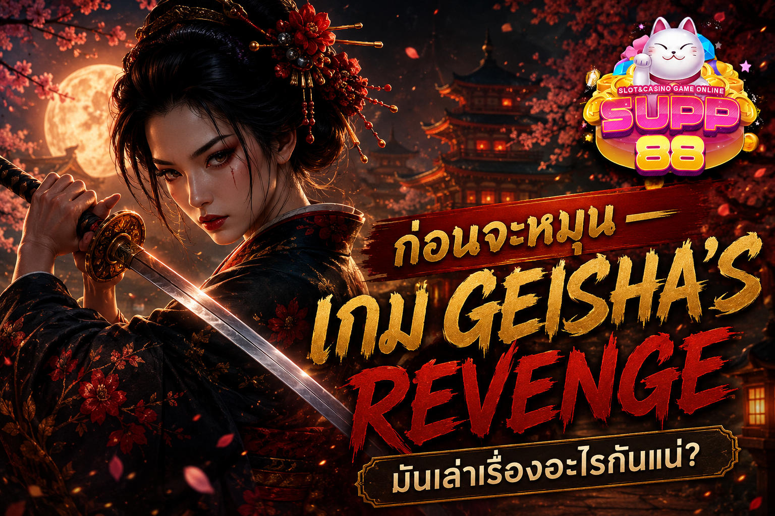 รีวิว Geisha's Revenge สล็อตเกอิชา PG Soft ธีมญี่ปุ่น