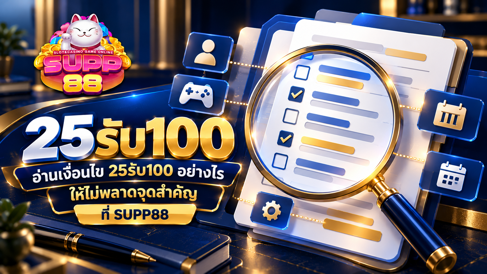 เช็กลิสต์ตรวจสอบเงื่อนไขโปร ฝาก25รับ100 เรื่องสิทธิ์ เครดิต เทิร์นโอเวอร์ เกม และยอดถอน