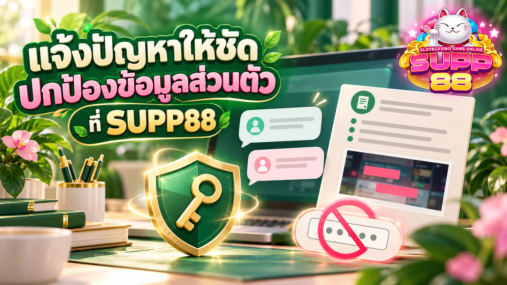 ภาพแนวคิดการเตรียมข้อมูลแจ้งปัญหาพร้อมหลักฐานที่ปกปิดข้อมูลสำคัญ
