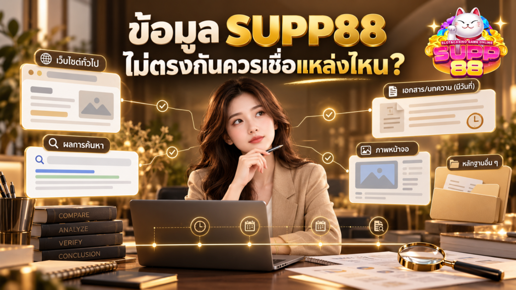 ข้อมูล SUPP88 ไม่ตรงกัน ควรเชื่อแหล่งไหน? วิธีเช็กข้อมูลล่าสุด