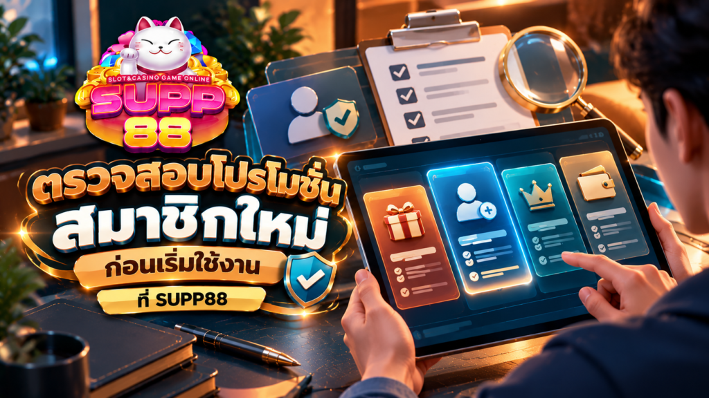 คู่มือตรวจสอบ โปรโมชั่นสมาชิกใหม่ SUPP88 ก่อนเริ่มใช้งาน