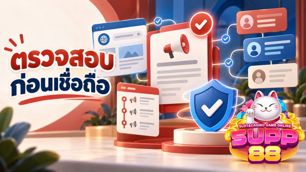 วิธี ตรวจสอบช่องทางติดต่อ SUPP88 และประกาศอย่างปลอดภัย