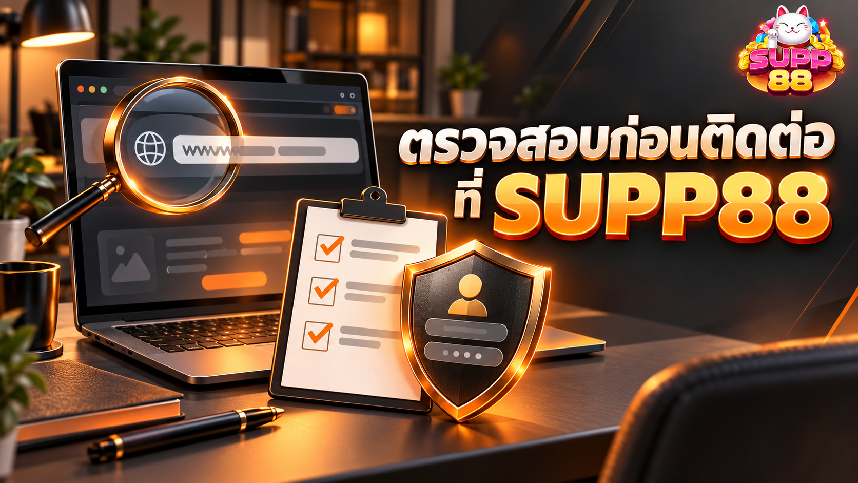 เช็กลิสต์ตรวจสอบเว็บไซต์และเตรียมข้อมูลก่อนติดต่อฝ่ายสนับสนุน SUPP88