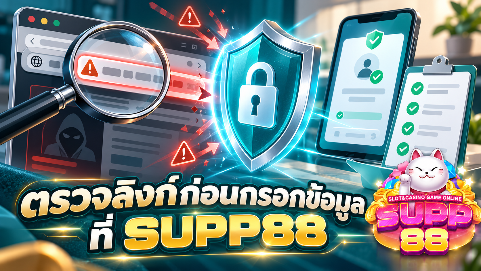 วิธีสังเกตลิงก์กู้คืนบัญชีปลอม SUPP88