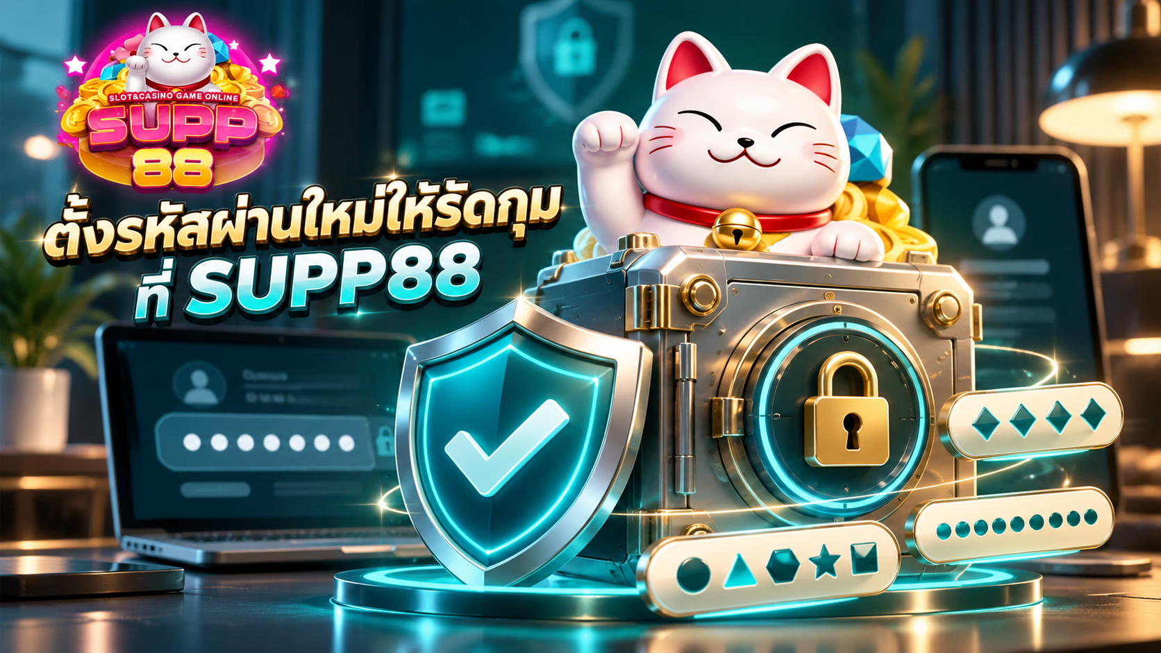 แนวคิดการสร้างรหัสผ่านใหม่ที่ไม่ซ้ำและปกป้องบัญชี SUPP88