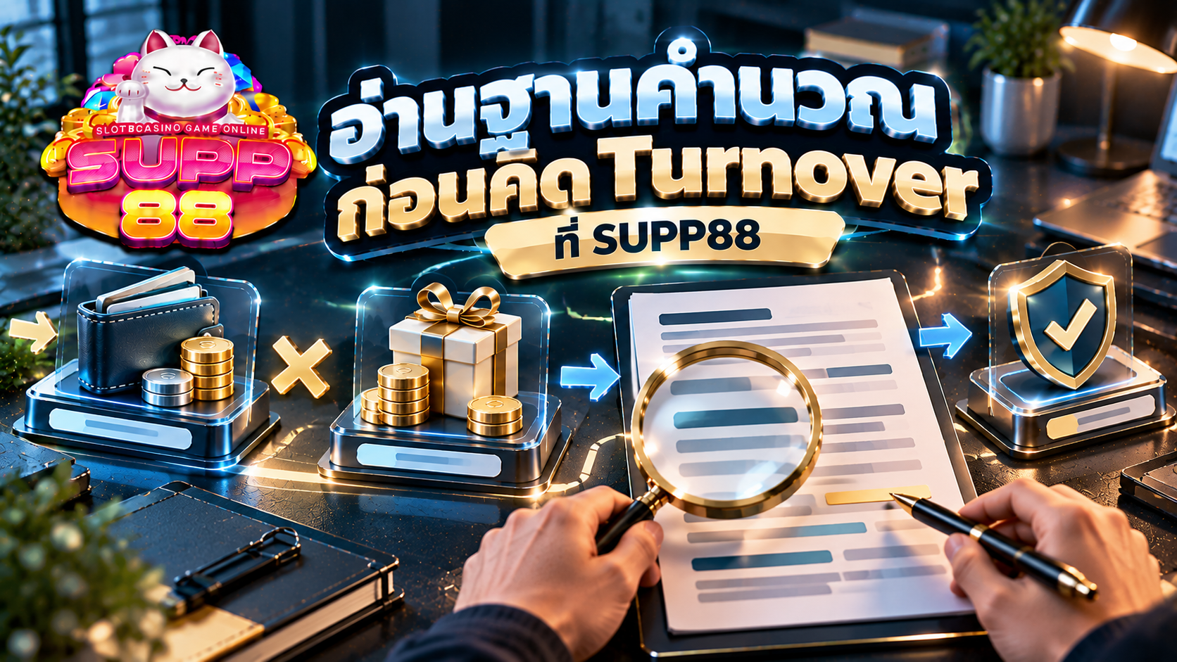 ภาพแสดงการอ่านฐานคำนวณ Turnover จากยอดฝากและเครดิตโบนัส