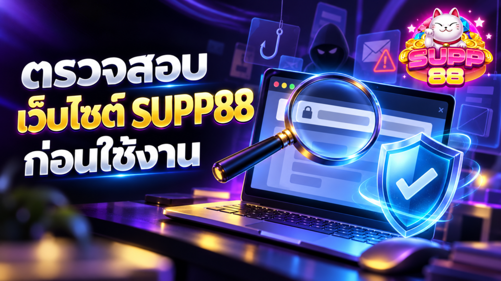 วิธี ตรวจสอบเว็บไซต์ SUPP88 ของจริง ระวังเว็บเลียนแบบ