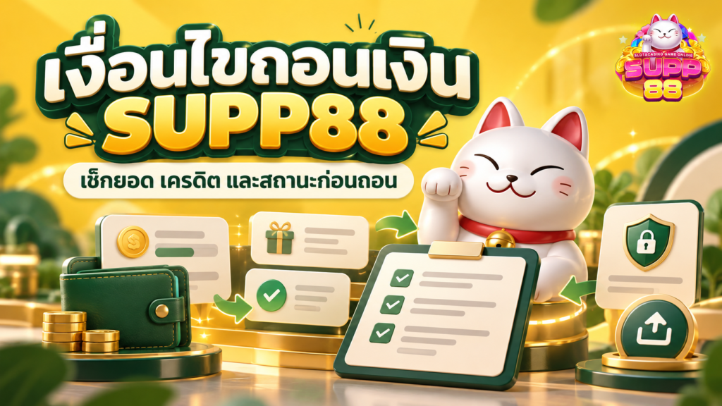 เงื่อนไขถอนเงิน SUPP88 เช็กยอดและข้อกำหนดก่อนถอน
